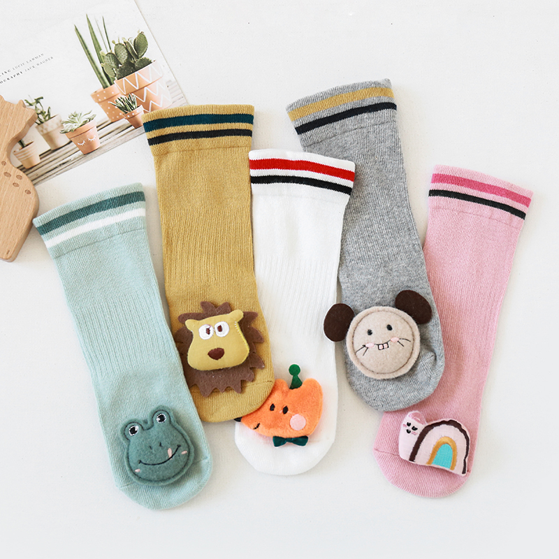 Vớ Cotton Cao Cổ Họa Tiết Dễ Thương Dành Cho Các Bé