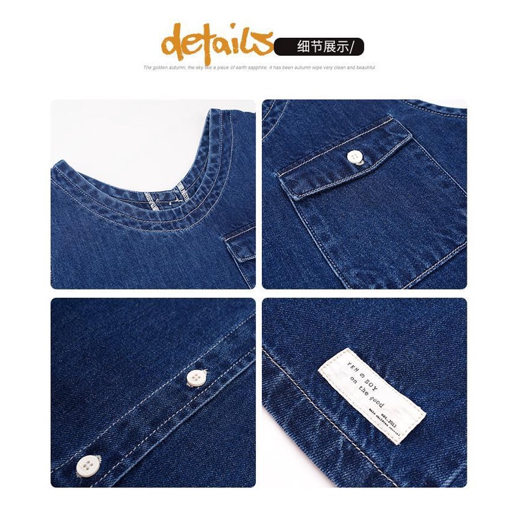 Áo Khoác Denim Phong Cách Hàn Nhật Thời Trang Xuân Thu Cho Bé Trai