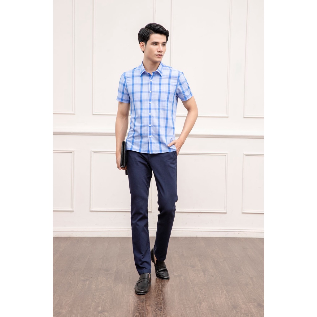 Áo sơ mi nam ngắn tay ARISTINO dáng ôm nhẹ Perfect fit tà bằng xẻ nhẹ 2 bên - ASS176S1