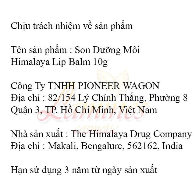 Son Dưỡng Môi Himalaya Lip Balm 10g - Bản Nội Địa