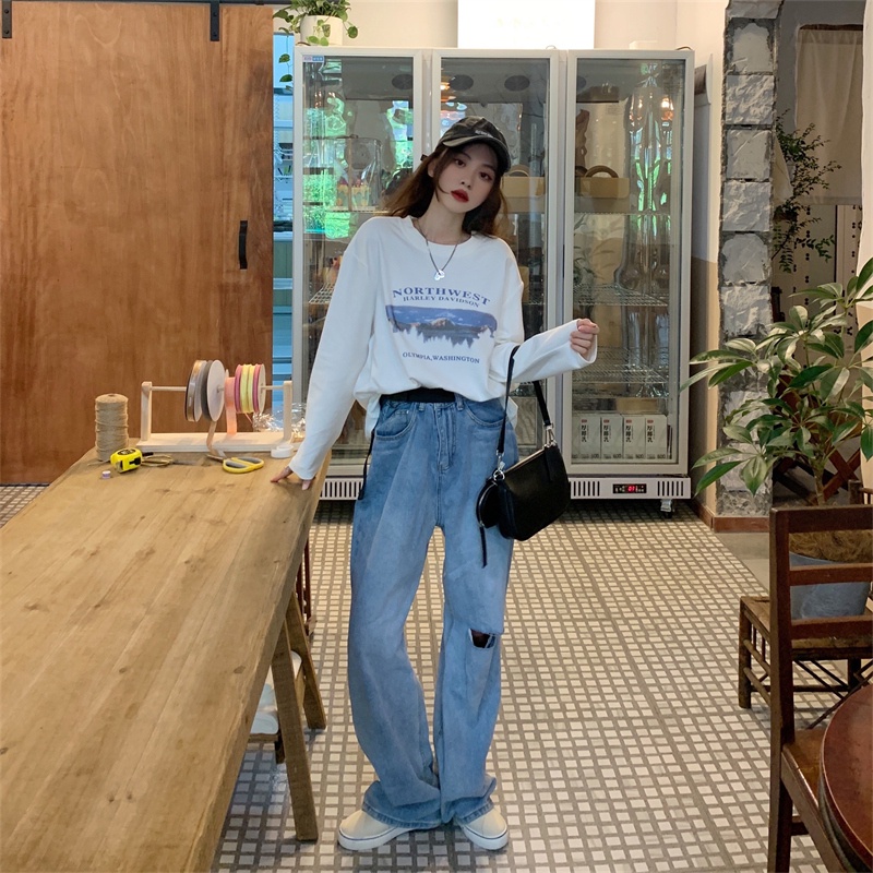 Áo thun tay dài trẻ trung thời trang dành cho nữ