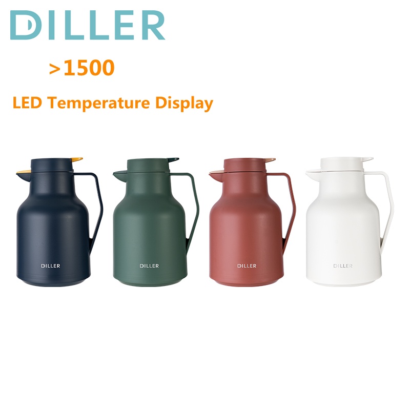 Bình giữ nhiệt Diller 8973/8974 thép không gỉ hiển thị đèn LED chất lượng cao 1.5L