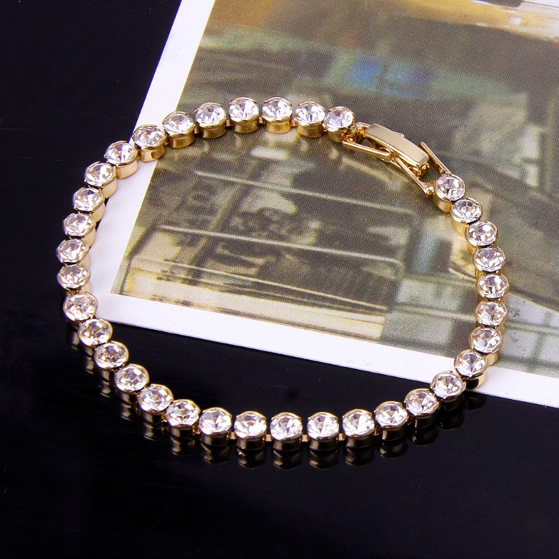 Vòng tay đính đá zircon lấp lánh thời trang cho nữ