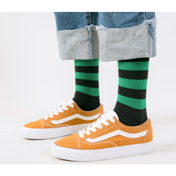 Vớ XANH mặt cười cao cổ Nam Nữ phong cách thể thao, trẻ trung, năng động.