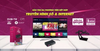 Đầu thu VTC Now Hybrid 01 - Smartbox Android TV tích hợp Truyền hình DVB-T2-Tặng kèm anten dvb-t2 khuếch đại tín hiệu