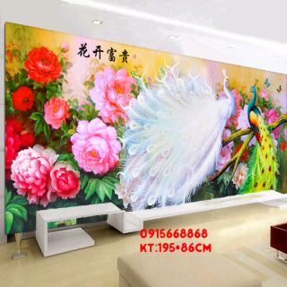 Tranh thêu phu thê viên mãn kt 195*86cm