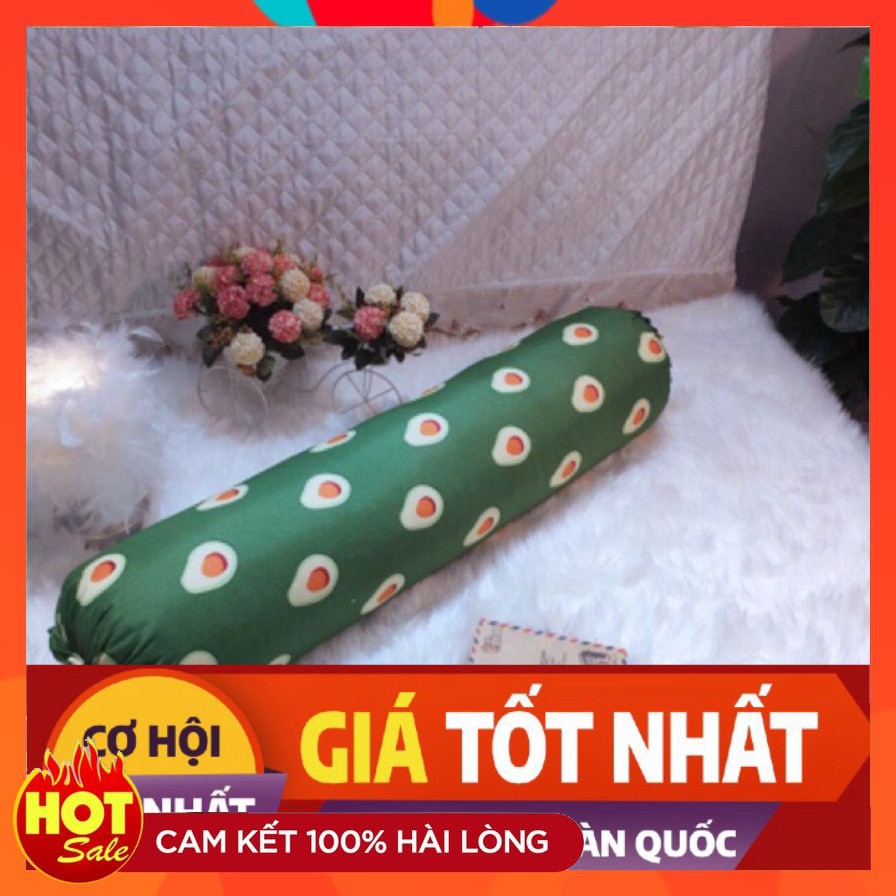 Áo gối ôm họa tiết quả bơ kích thước 35 x 100 cm có dây rút