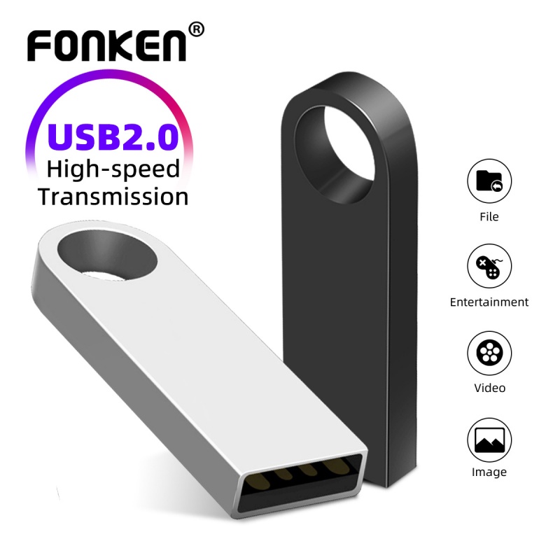 USB tốc độ cao 2.0 FONKEN kim loại 32GB/ 16GB/ 64GB chống thấm nước tiện dụng