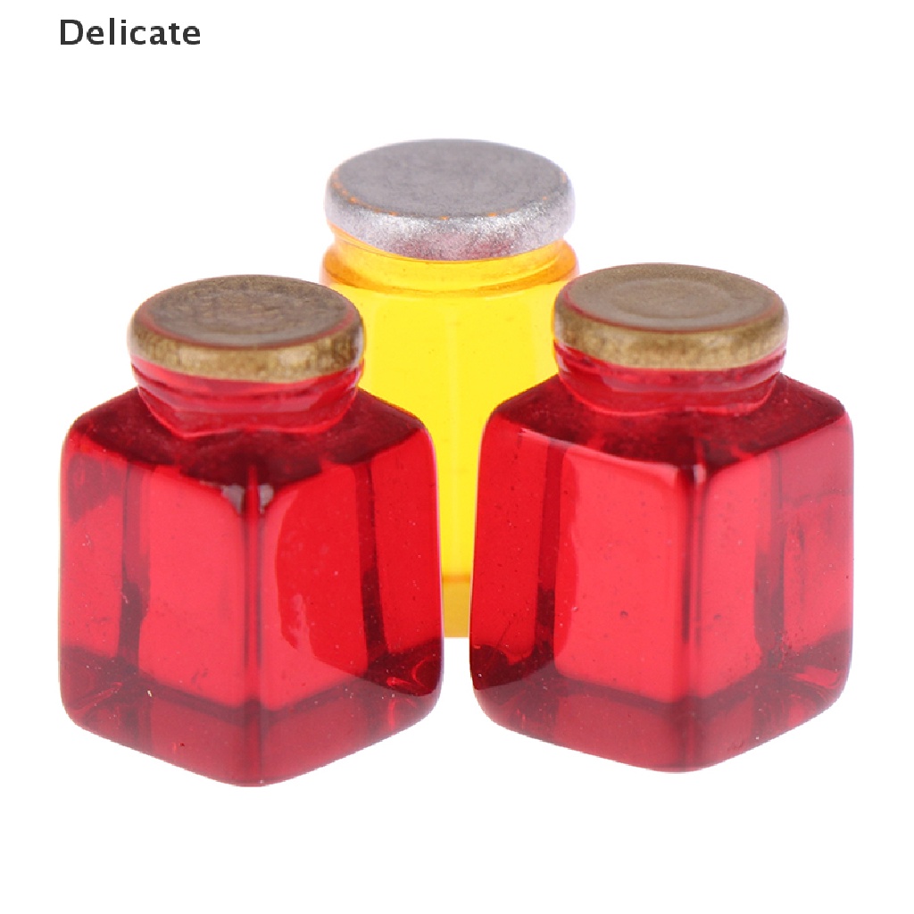 |Tinh Tế| Set 3 Hũ Mứt Mini Tỉ Lệ 1 / 12 Dùng Để Trang Trí Nhà Búp Bê