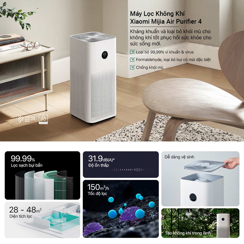 Máy lọc không khí Xiaomi Air Purifier 4 Lite/ Xiaomi 4