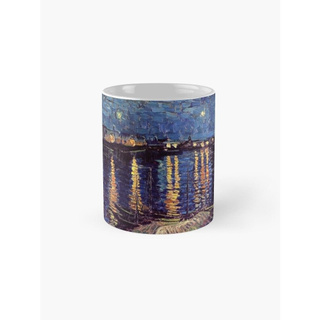 Cốc sứ in hình -starry night over the rhone van gogh.-ms 879