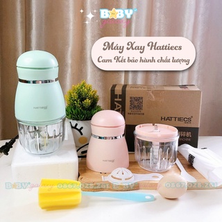 [XẢ KHO] Máy xay cầm tay 1 cối thủy tinh,dao 6 lưỡi, Máy xay đồ ăn dặm cho bé Hattiecs - Baby Galaxy Official