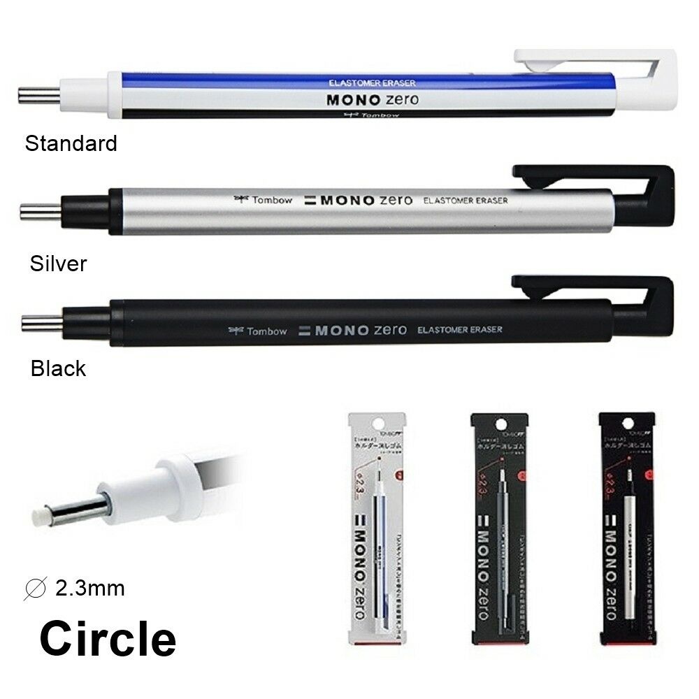 BÚT GÔM BẤM/ RUỘT THAY THẾ TOMBOW MONO ZERO ĐẦU TRÒN,DẸT