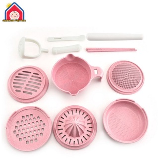 Bộ dụng cụ 10 món chế biến đồ ăn dặm kiểu Nhật làm từ bột cây yến mạch an toàn cho bé
