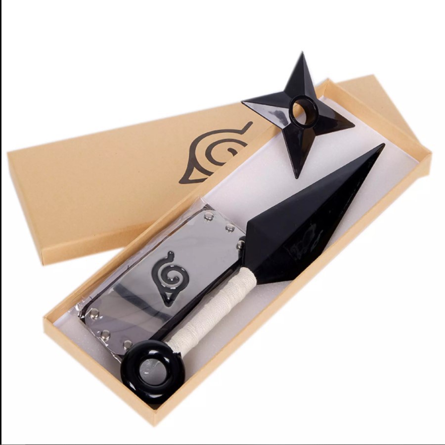 Set 3 món Kunai + Phi tiêu + Băng trán Konoha - Naruto | Baystore