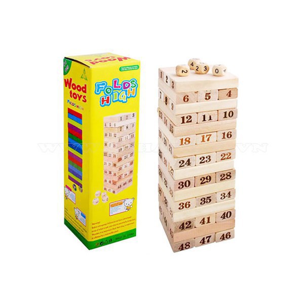Đồ chơi trong phòng🌸FREESHIP🌸Bộ đồ chơi rút gỗ 48 thanh loại lớn-đồ chơi gỗ (Tuyển Sỉ)