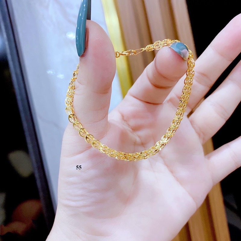 Lắc tay mềm mẫu phụng vàng 10 k hàng dày dặn