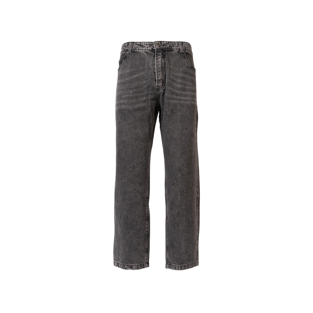 Quần Jean Nam Xám Trơn Phom Cơ Bản Vải Denim - EMAS Regular Tapered/Wash Grey