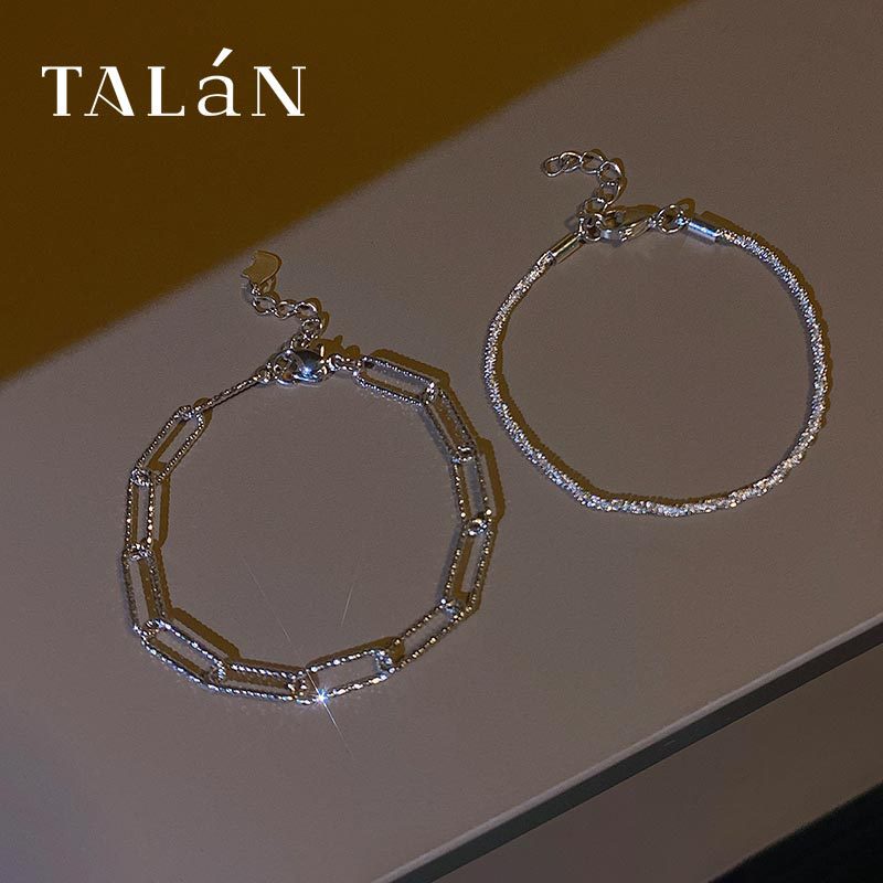 Vòng tay bạc đơn giản thời trang phong cách hàn quốc cho nữ