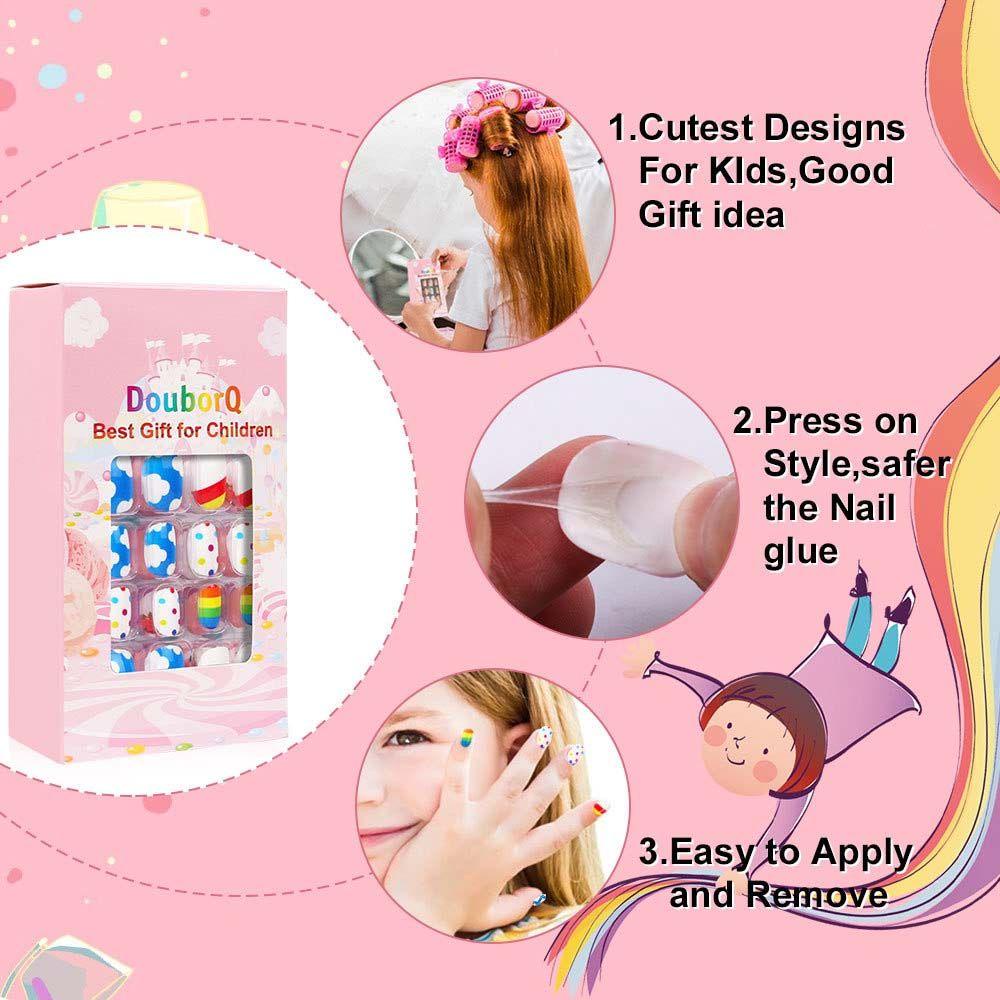 EXPEN Móng Tay Giả 3D Nhiều Màu Sắc Dễ Thương Cho Bé