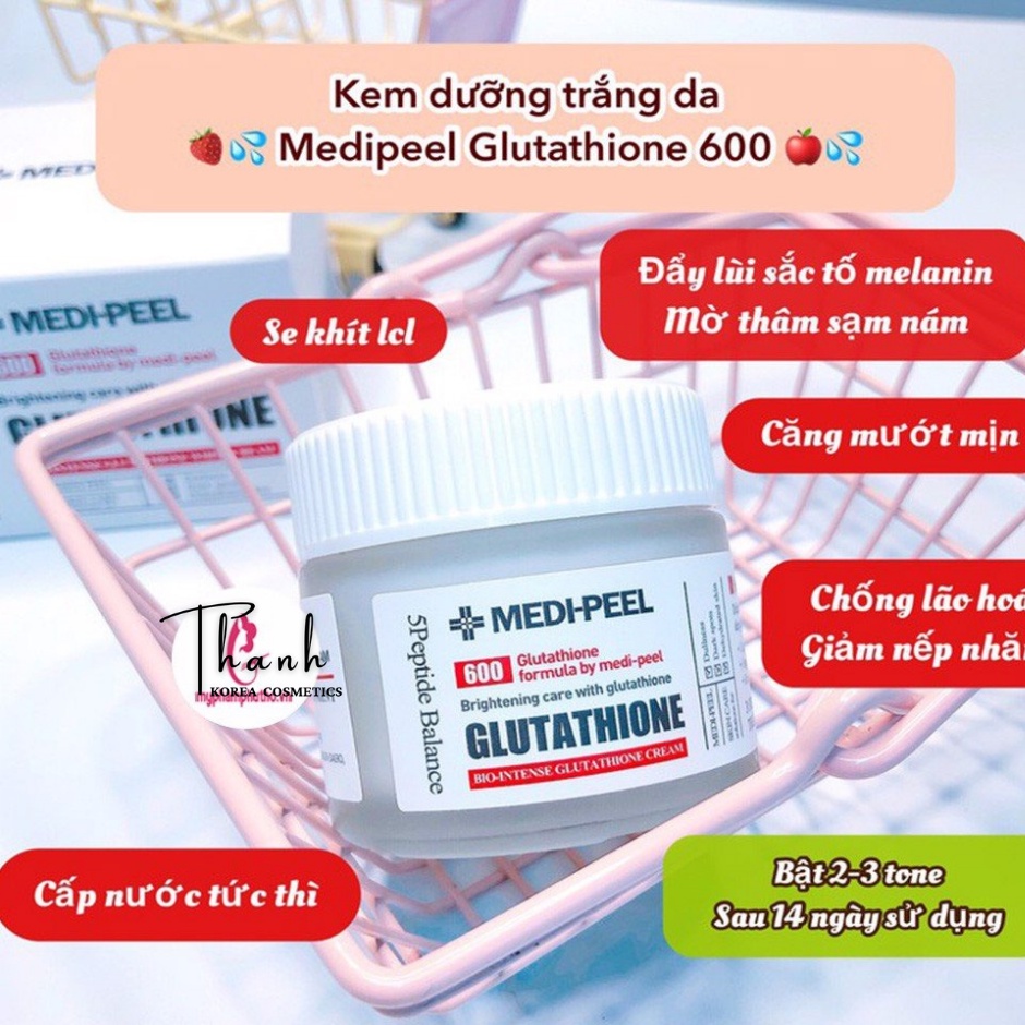 Kem Dưỡng Trắng MEDI-PEEL Glutathione 600 White Cream Sáng Da Medi Peel Hàn Quốc 50ml