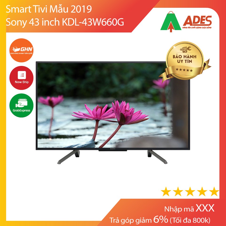 Smart Tivi Sony 43 inch KDL-43W660G Mẫu 2019