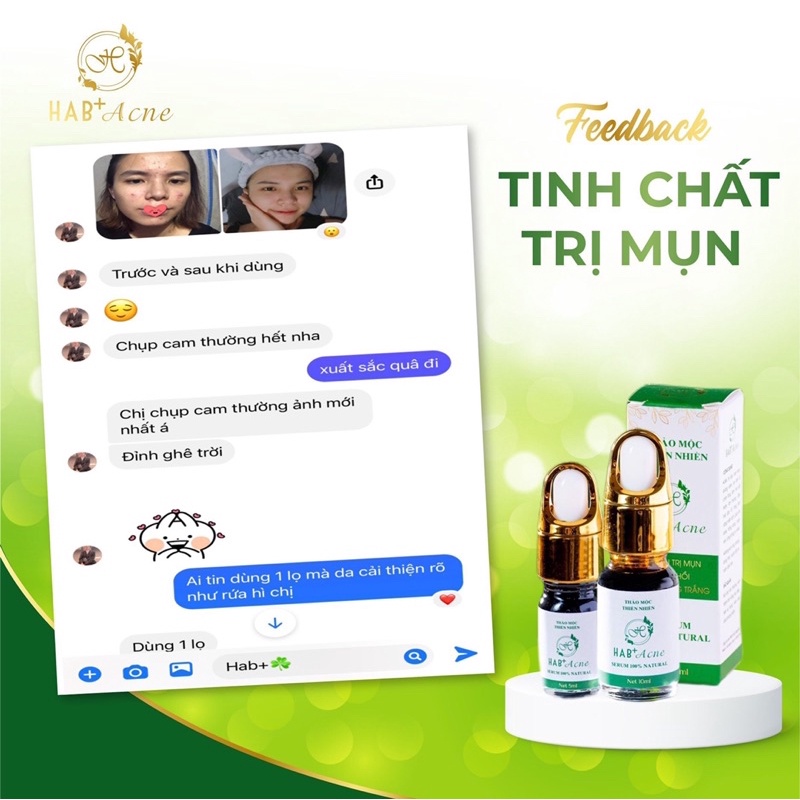 Hab+acne tinh chất thảo mộc thiên nhiên dưỡng da bị mụn