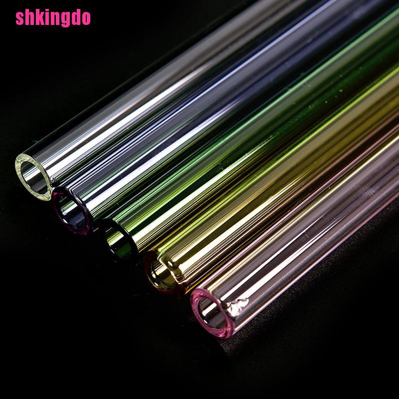 Ống hút thủy tinh thẳng có thể tái sử dụng 5 màu dùng cho tiệc cưới/sinh nhật