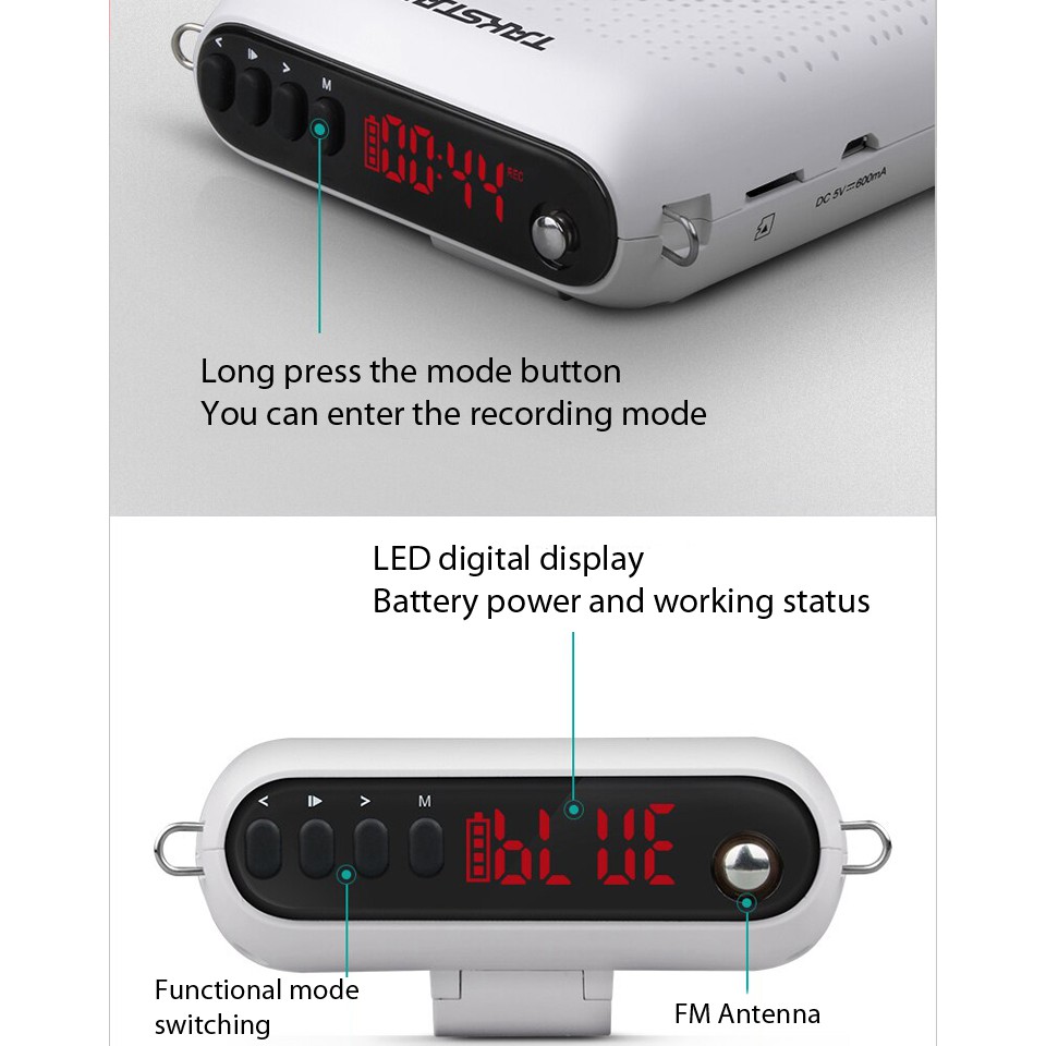 TAKSTAR E220 Máy Trợ Giảng Không dây Loa Microphone FM Công Suất Lớn Phù hợp Cho Hướng Dẫn viên Giáo Viên