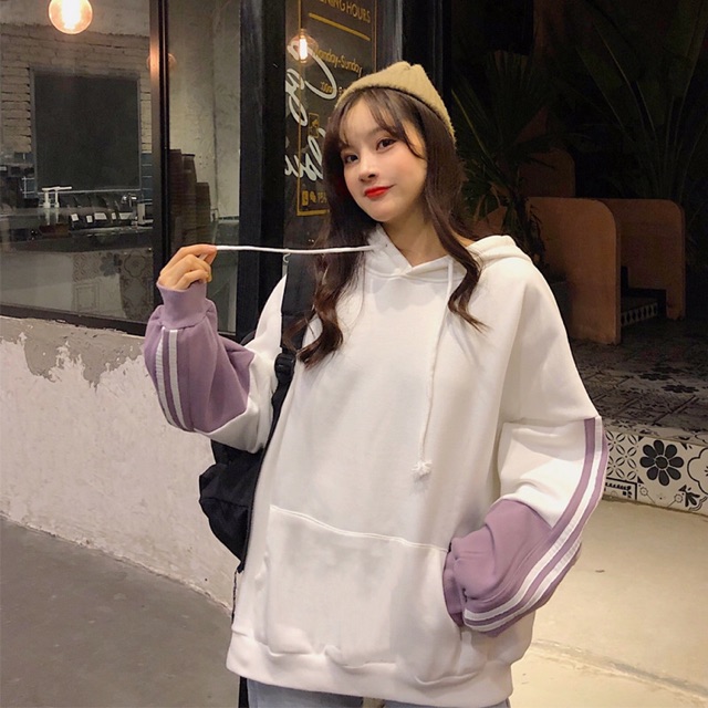 Áo hoodie Quảng Châu phối màu tay sọc | BigBuy360 - bigbuy360.vn