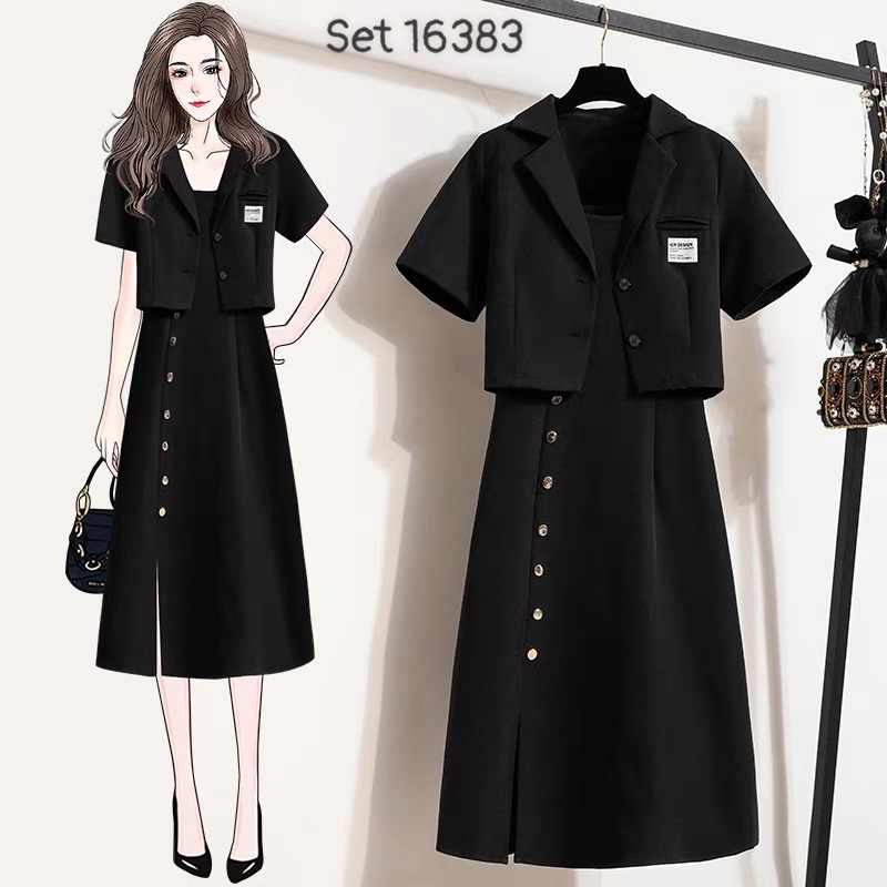 Bộ khoác set BIG SIZE Vest 2d nhiều nút 16383