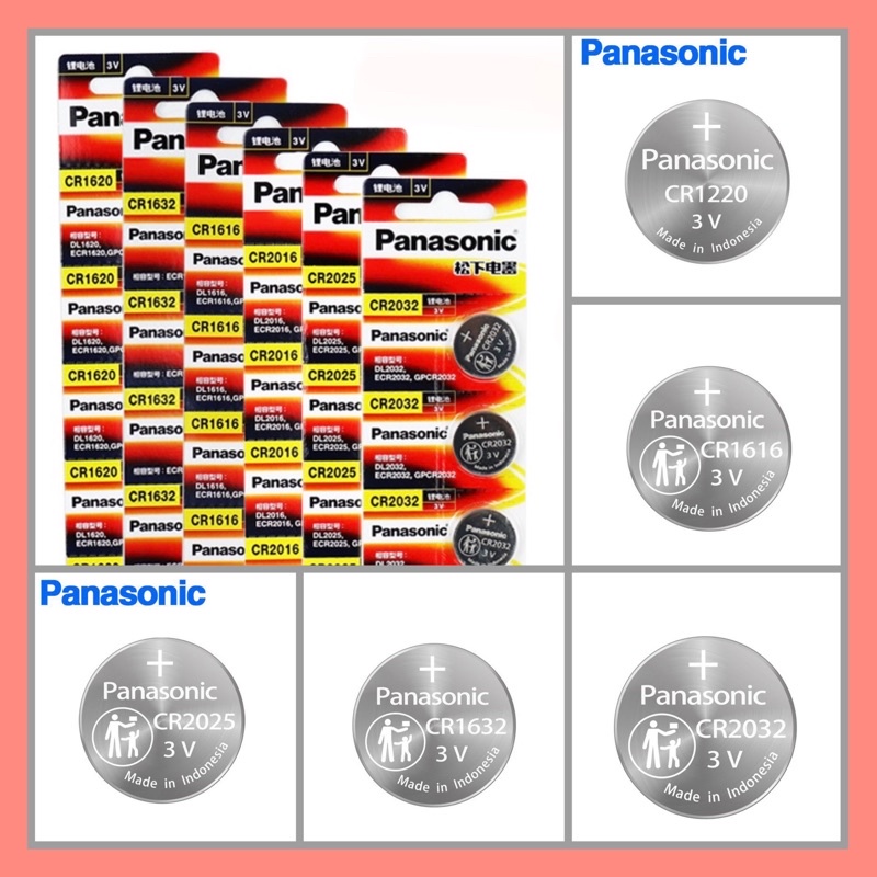 Pin khuy cúc áo Panasonic CR1620/ CR1632/ CR1616 / CR1220 / CR2032 / CR2025 / CR2016 - Pin 3V Lithium Made in Indonesia