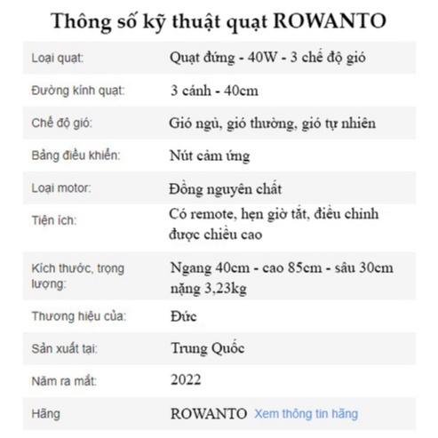 [ Tặng Quạt Tích Điện ] quạt cây đứng điều khiển từ xa đối lưu điều hòa không khí, tiếng ồn thấp tiết kiệm điện năng