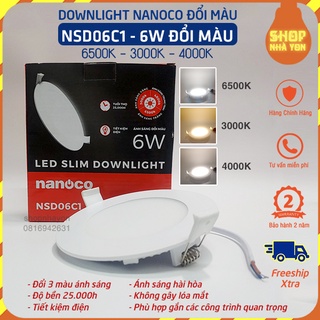 Đèn led âm trần siêu mỏng đổi màu panasonic - nanoco 6w - nsd06c1