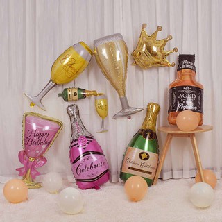 Bóng kiếng chai, ly champagne trang trí các buổi party, tiệc cưới, sinh nhật, sự kiện