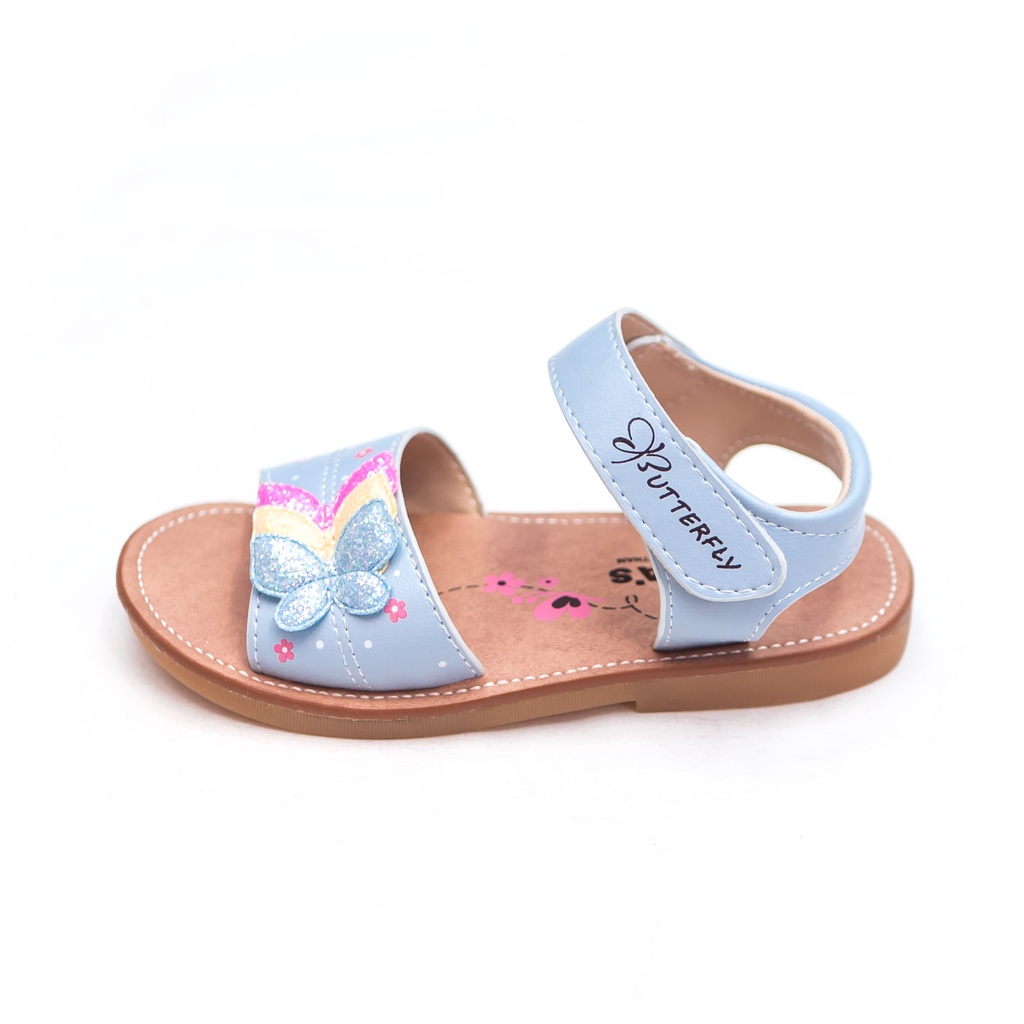 GIÀY DÉP SANDAL QUAI HẬU ĐẾ BẰNG HỌC SINH BÉ GÁI BITA'S SOB.273 (HỒNG + TRẮNG + XANH BIỂN) - BITAS