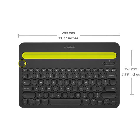 Bàn phím không dây Bluetooth Logitech K480 Đen