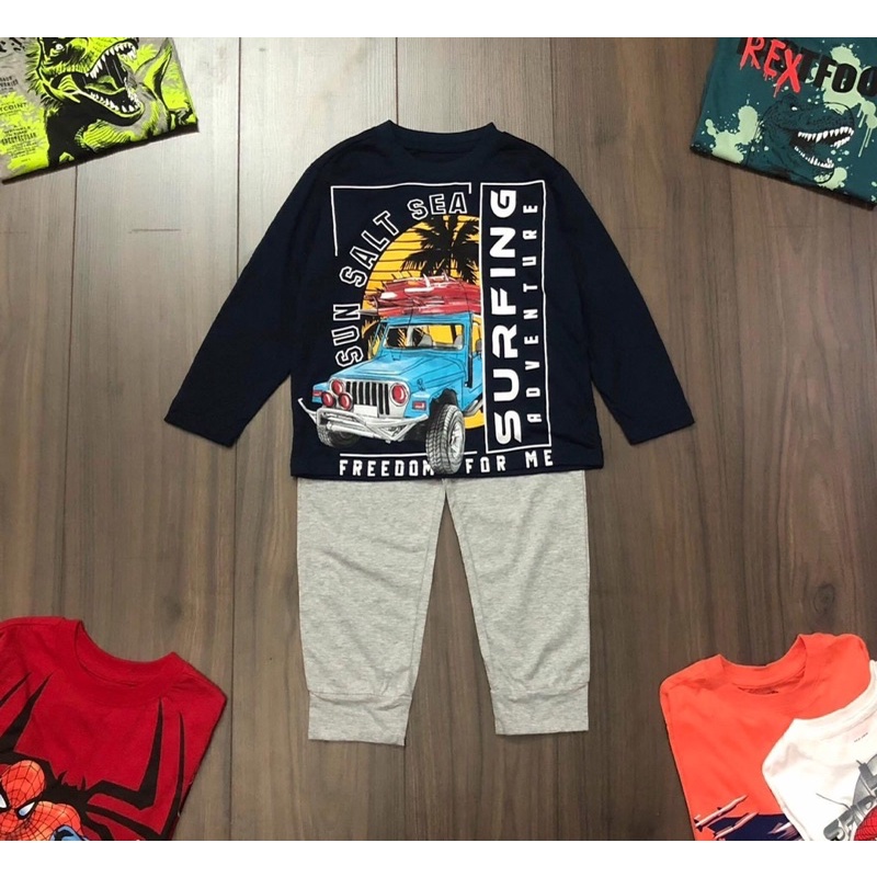 Bộ dài tay bé trai size đại- Bộ dài tay Place siêu đẹp size đại cho bé từ 4-14y