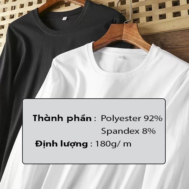 Áo thun dài tay cổ tròn nam, chất thun cotton đẹp dáng ôm nhẹ phù hợp cho nam | BigBuy360 - bigbuy360.vn