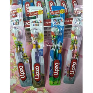 Bàn chải đánh răng Lipzo Crystal Kids 1 - 5 tuổi cực mềm (hàng công ty)