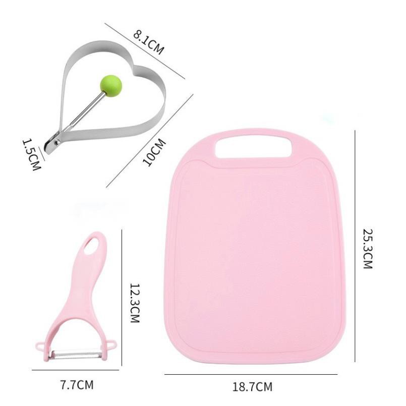 Thớt nhựa - Dao kéo nấu ăn dành riêng cho bé - Bộ dao kéo làm bếp