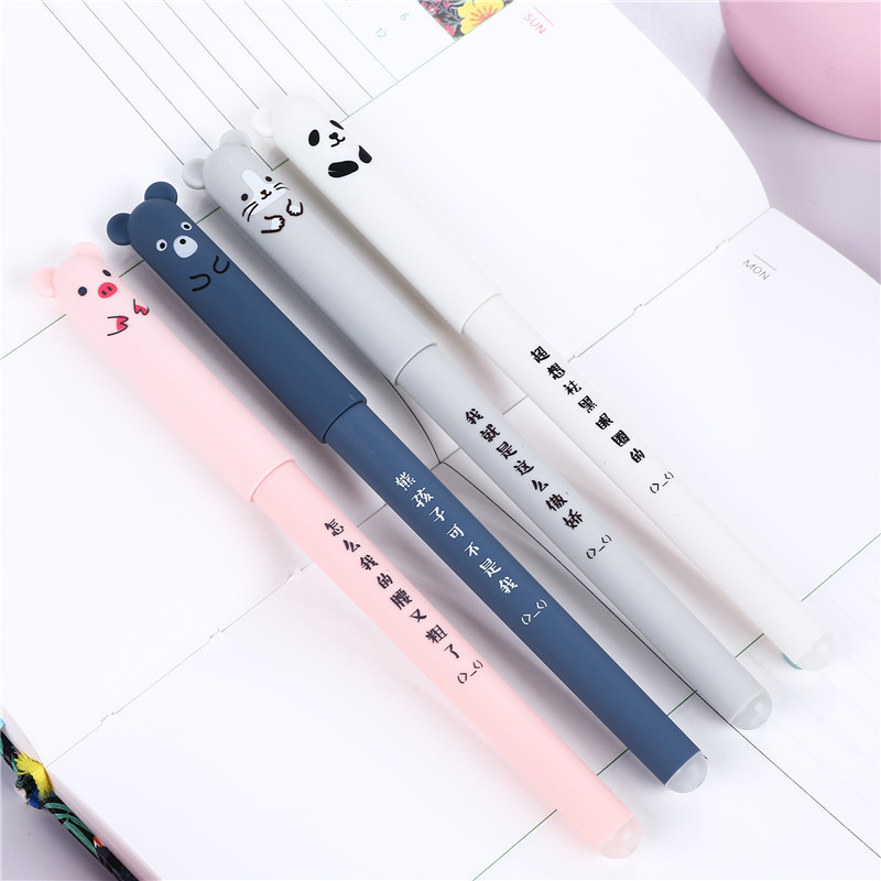 Bút bi thiết kế hình động vật dễ thương ngòi 0.38mm