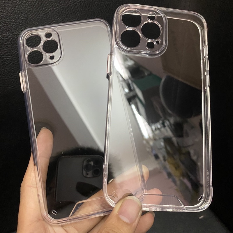 Ốp lưng trong suốt gờ bảo vệ camera chống sốc đủ dòng 7plus đến 13promax