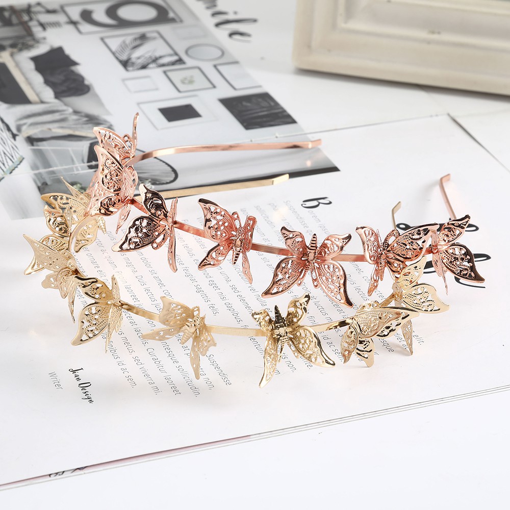 Cài Tóc Hình Bướm Đính Đá Pha Lê Nhân Tạo Dành Cho Bé Gái