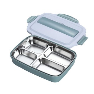 .. hộp đựng cơm văn phòng giữ nhiệt 4 ngăn inox 304 tặng đũa thìa inox