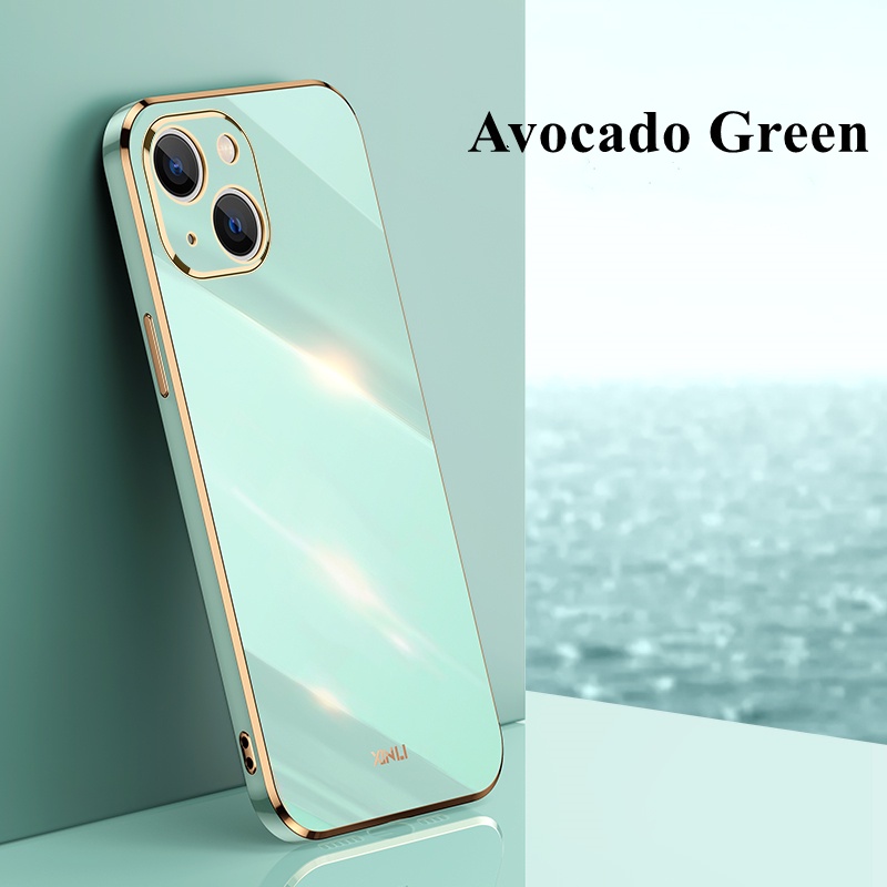 Ốp Điện Thoại Cao Su Mềm Mạ Viền 6D Chống Sốc Sang Trọng Cho Iphone 13 Pro Max 11 12 Pro Xr
