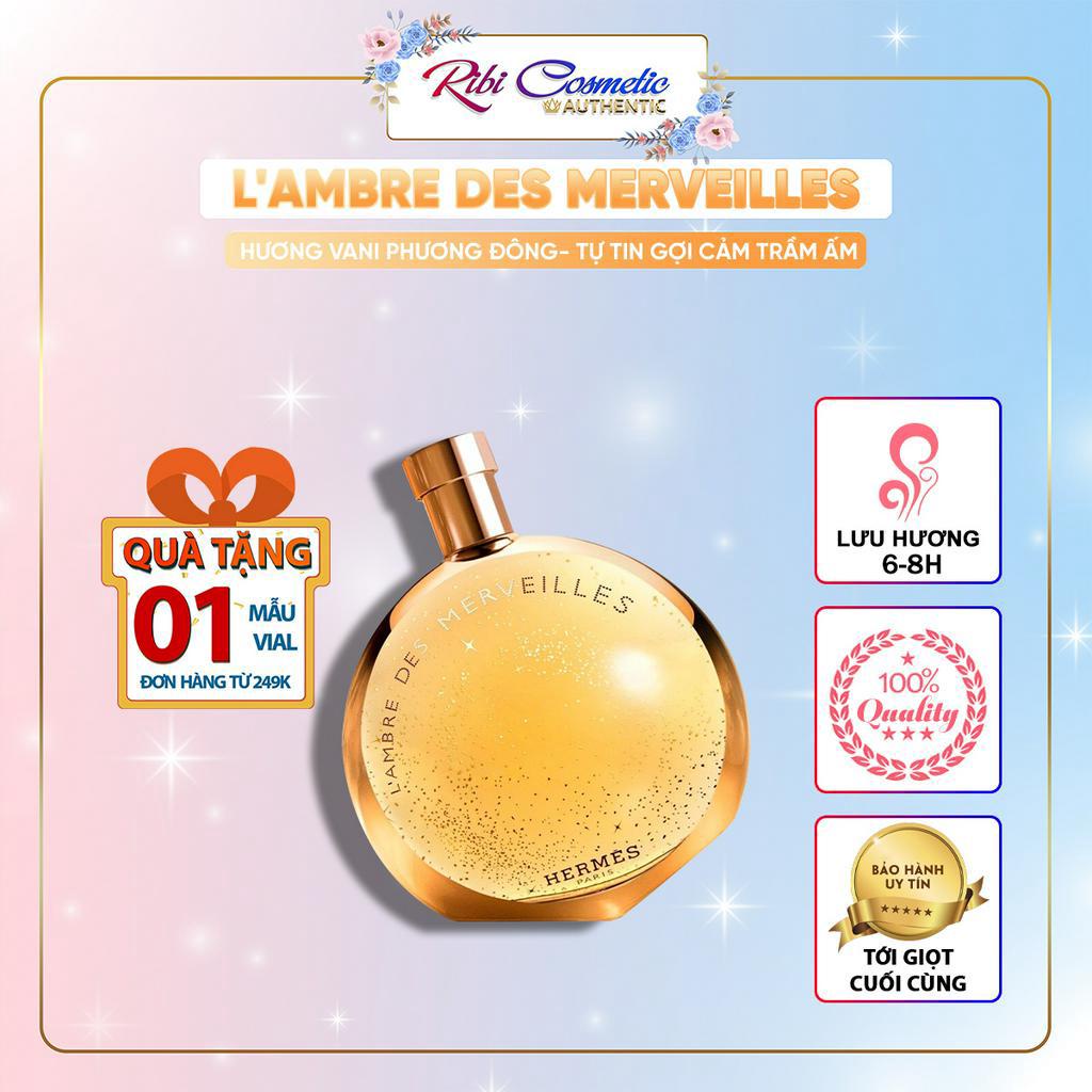 Nước Hoa Unisex Nam Nữ Hơ-mẹc L'ambre Des Merveilles Tự Tin, Gợi Cảm, Trầm Ấm Ribicosmetics