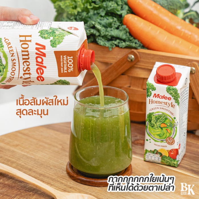 Smoothie Rau Xanh Malee Homestyle Fiber Flow 1L