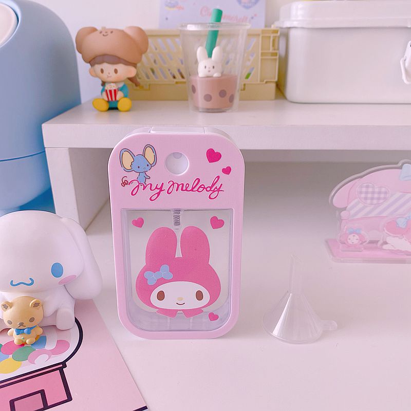 Bình Xịt Nước Hoa Hình Cinnamoroll Kuromi My Melody 50Ml Di Động Dễ Thương