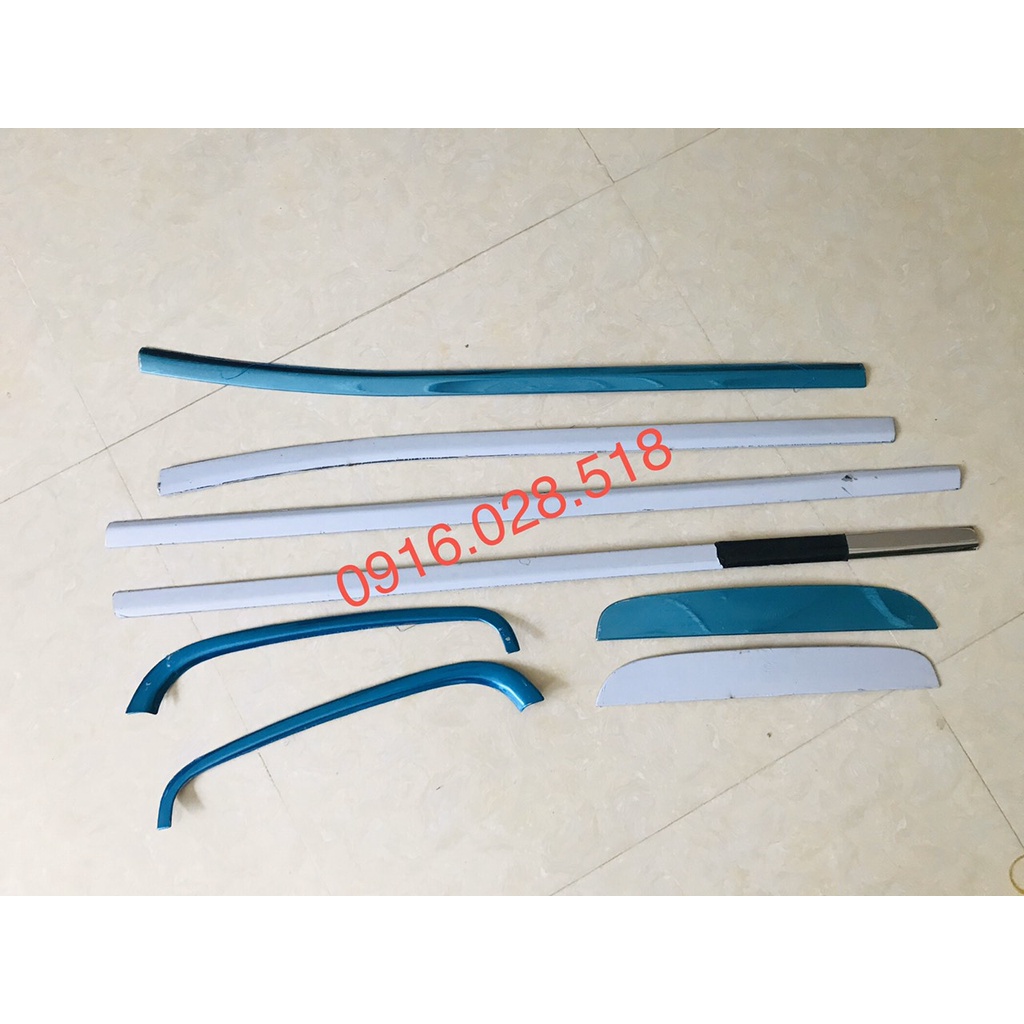 Bộ 8 Nẹp INOX viền Chân kính xe Ford Ranger 8 chi tiết, op chan kinh cong kinh xe o to